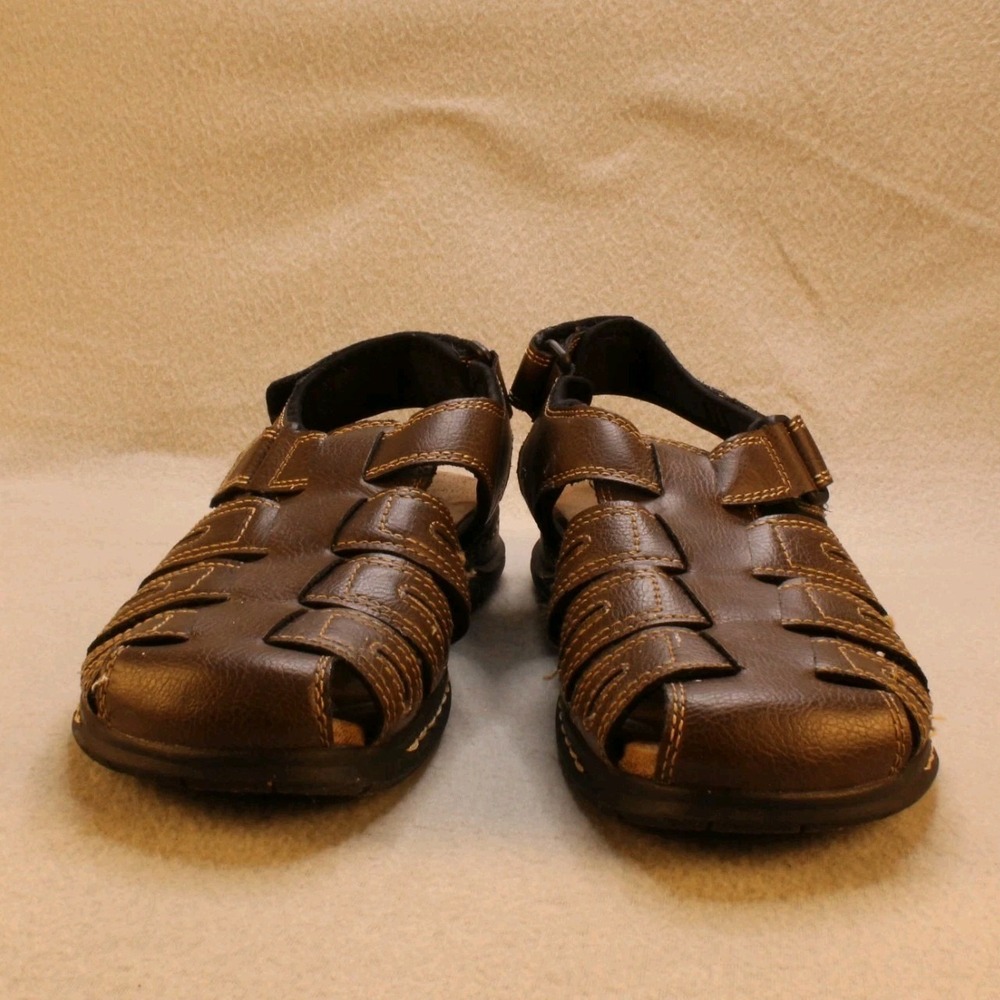 St Johns Bay Fisherman Sandals Closed Toe Brown Mens Comfort Walking Shoes